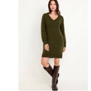 Old Navy SoSoft Mini Sweater Dress - Conifer Green - M